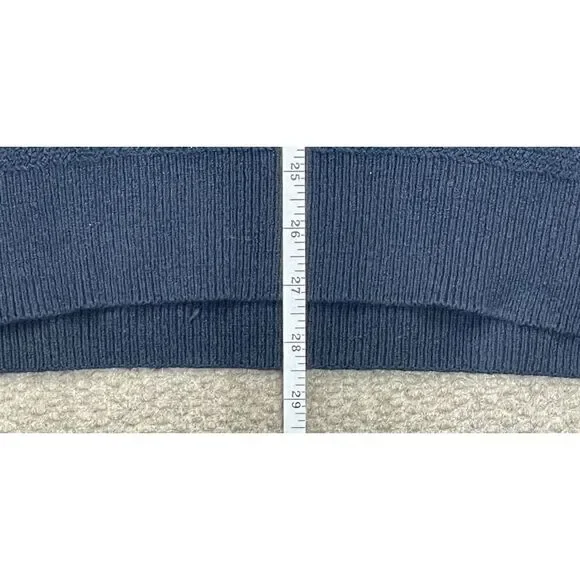 L.L. Bean Vintage Men's Blue 1/4 Button Up‎ Fisherman Sweater Size XL